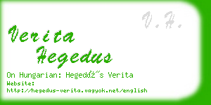 verita hegedus business card